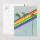 Regenboog en palmen briefkaart (Voorkant / Achterkant)