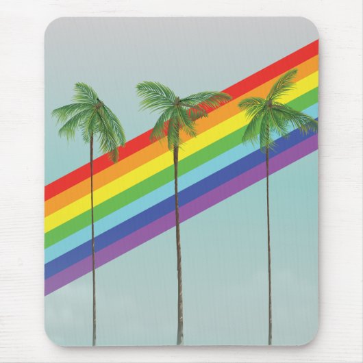 Regenboog en Palmen Muismat (Voorkant)