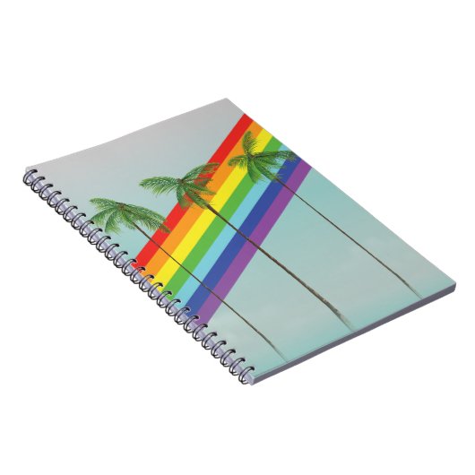 Regenboog en palmen notitieboek (Rechterzijde)