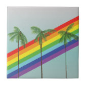 Regenboog en Palmen Tegeltje (Voorkant)