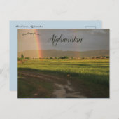 Regenboog- en plattelandsscène Afghanistan Briefkaart (Voorkant / Achterkant)
