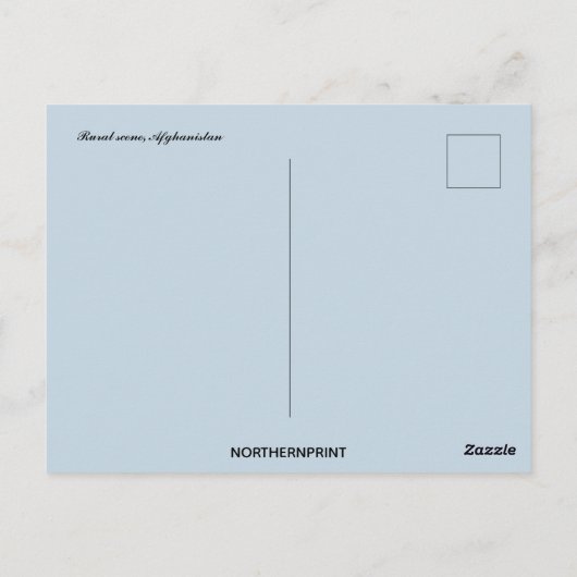 Regenboog- en plattelandsscène Afghanistan Briefkaart (Achterkant)