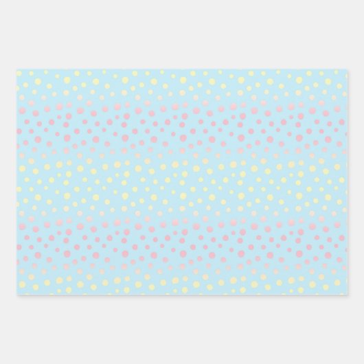 Regenboog en polka dot patroon inpakpapier vel (Voorkant 2)