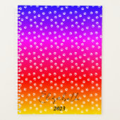 Regenboog en pootafdrukken gepersonaliseerd, aange planner (Voorkant)