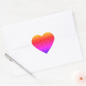 Regenboog en pootafdrukken hart sticker (Envelop)