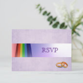 Regenboog en RSVP met ringzegens (Staand voorkant)