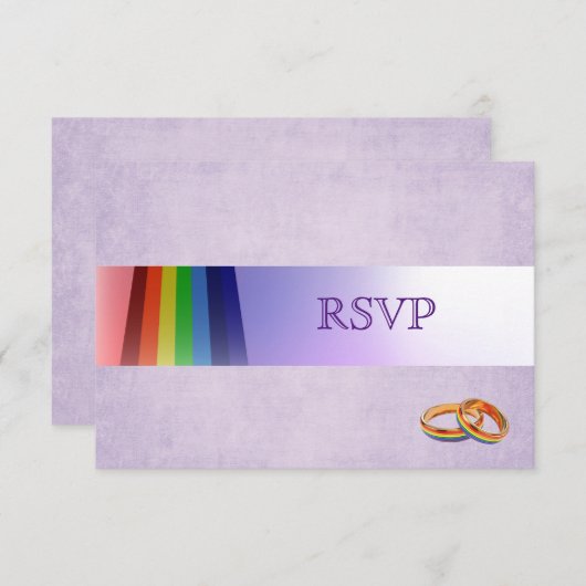Regenboog en RSVP met ringzegens (Voorkant / Achterkant)