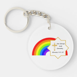 Regenboog en sleutelhanger