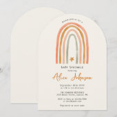 Regenboog en ster Boho Baby Sprinkle Shower Arch Kaart (Voorkant / Achterkant)