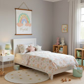 Regenboog en sterren baby hangend wandkleed