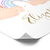 Regenboog en sterren baby poster (Hoek)