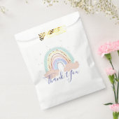 Regenboog en sterren baby shower dank u bedankzakje (Gezegeld)