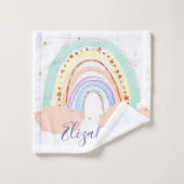 Regenboog en sterren baby washandje (Wasdoekje)