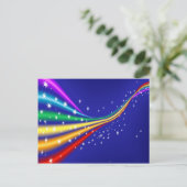 Regenboog en sterren briefkaart (Staand voorkant)