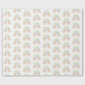 Regenboog en sterren  cadeaupapier (Vlak)