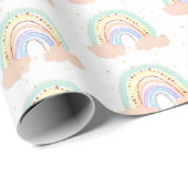 Regenboog en sterren  cadeaupapier (Rol Hoek)