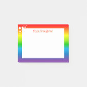 Regenboog en sterren gepersonaliseerd post-it® notes (Voorkant)