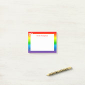 Regenboog en sterren gepersonaliseerd post-it® notes (Op bureau)