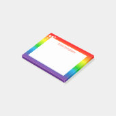 Regenboog en sterren gepersonaliseerd post-it® notes (Schuin)