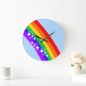 Regenboog en sterren grote klok (Huis)