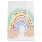 Regenboog en sterren medium cadeauzakje (Voorkant)