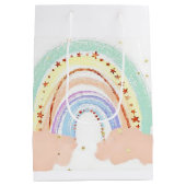 Regenboog en sterren medium cadeauzakje (Achterkant)