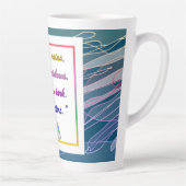 Regenboog en sterren - Motivatie blauwe latte Mok (Rechts)