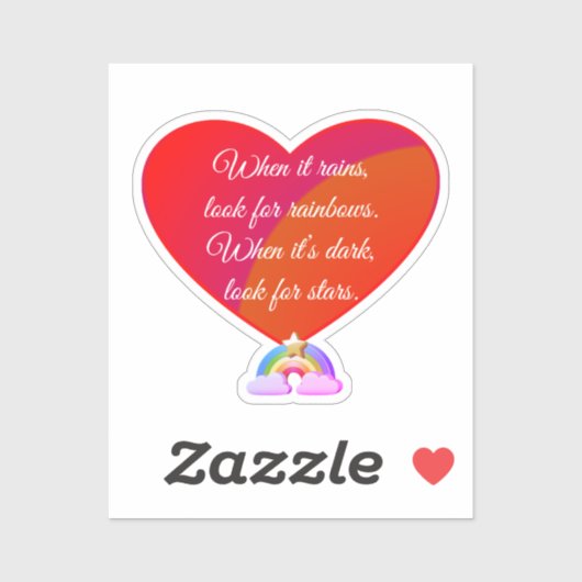 Regenboog en sterren - Motivatie en Inspirerend Sticker (Vel)