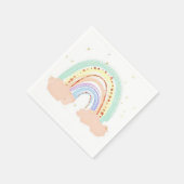 Regenboog en sterren servet (Hoek)