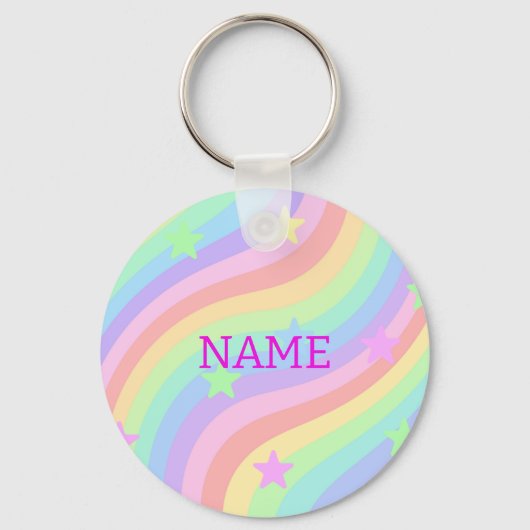 Regenboog en sterren sleutelhanger (Voorkant)