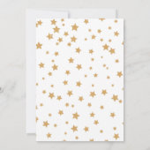 Regenboog en sterren verjaardagsfeestuitnodiging kaart (Achterkant)