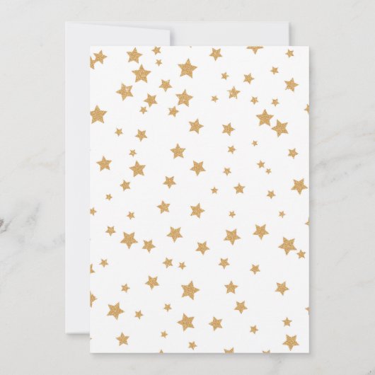 Regenboog en sterren verjaardagsfeestuitnodiging kaart (Achterkant)