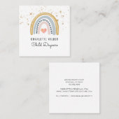 Regenboog en sterren Visitekaartje voor kinderopva (Voorkant / Achterkant)
