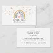 Regenboog en sterren Visitekaartje voor kinderopva (Voorkant / Achterkant)