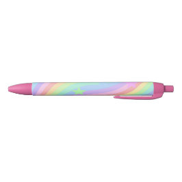 Regenboog en sterren zwarte inkt pen