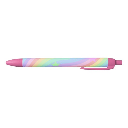 Regenboog en sterren zwarte inkt pen (Bodem)