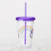Regenboog en Unicorns Design Acryltrommel Acryl Drinkbeker (Rechts)