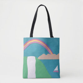 Regenboog- en watervalCanvas tas