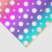 Regenboog en Witte Stippen (Ontwerp 17 Paarse Reek Tissuepapier (Detail)