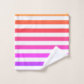 regenboog en witte strepen bad handdoek (Wasdoekje)