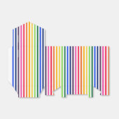 Regenboog en witte strepen bedankdoosjes (Uitgevouwen)