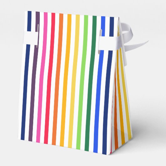 Regenboog en witte strepen bedankdoosjes (Achterkant)