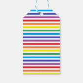 Regenboog en witte strepen cadeaulabel (Achterkant)