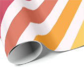 Regenboog en witte strepen cadeaupapier (Rol Hoek)