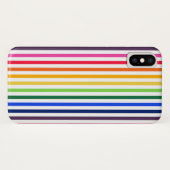 Regenboog en witte strepen Case-Mate iPhone case (Achterkant (horizontaal))