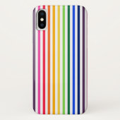 Regenboog en witte strepen Case-Mate iPhone case (Achterkant)