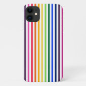 Regenboog en witte strepen Case-Mate iPhone case (Achterkant)