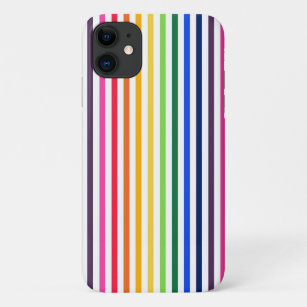 Regenboog en witte strepen Case-Mate iPhone case