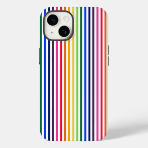 Regenboog en witte strepen Case-Mate iPhone hoesje iPhone 14 Hoesje