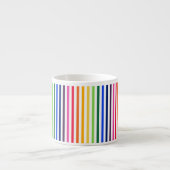 Regenboog en witte strepen espresso kop (Voorkant)